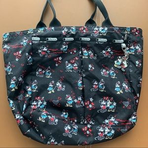 Disney Mickey & Minnie LeSportSac zipper tote